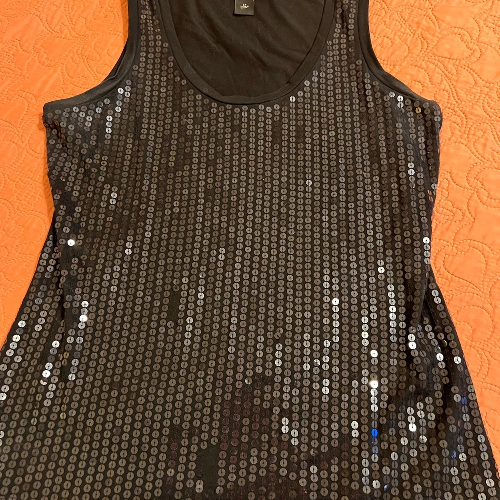 Ann Taylor Black Sequin Camisole